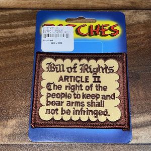 2nd Amendment Bill Of Rights Article 2 Gun Rights Patch - Brand New